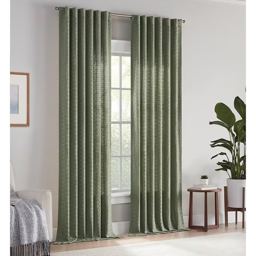 Perfect Pair Iris Sheer Drapery Panel Pair